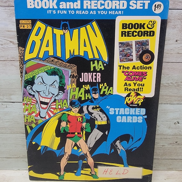 1975 Batman Comic Book and Record DC Comics NO RECORD