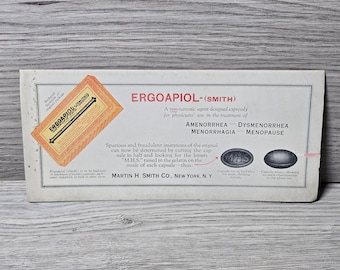 1940er Jahre Ergoapiol (Smith) Werbe-Tintenlöschlöscher