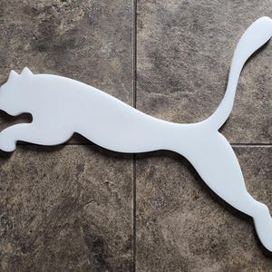 1980s PUMA Large 24&quot; Acrylic Sneaker Advertisement Store Display Sign NOS