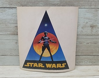 1977 Star Wars Película Original Promo Pegatina Lucasfilm 4.5"x5" NOS