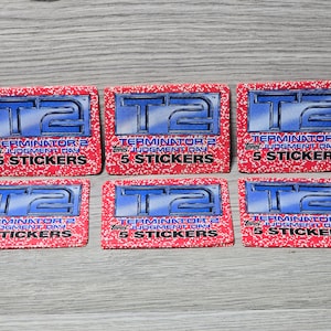 1991 Terminator 2 Judgement Day-stickers ruilkaarten ZES ongeopende pakketten