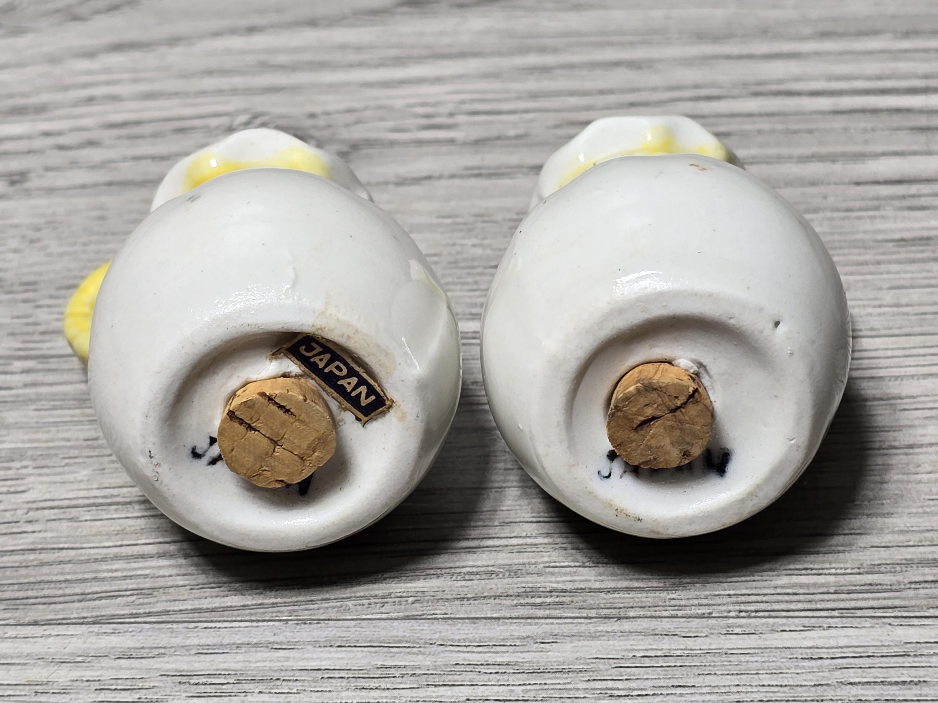 1950 年代のヴィンテージ日本製マウス ソルト & ペッパー シェーカー