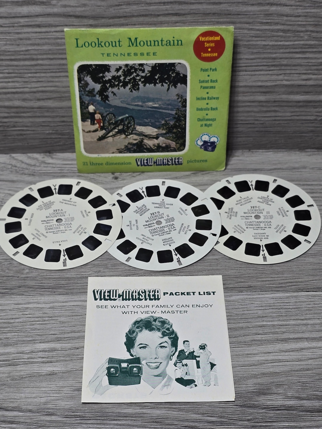 View Master Packet 1957 View-master Packet Lookout Mountain Tennessee 327 - Etsy