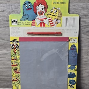 1984 Unused McDonald&#39;s Magic Slate Ronald McDonald Grimace Birdie Scarce
