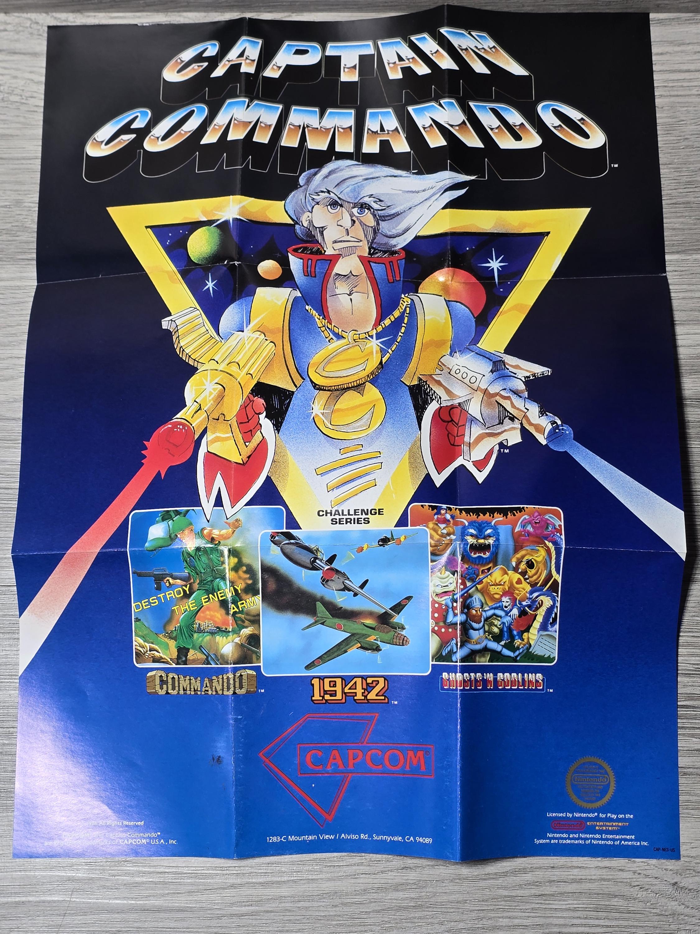 1986 Nintendo Captain Commando NES Official Poster Fold Out 16