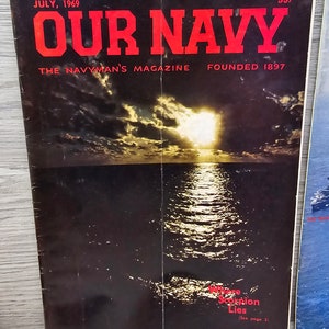 1968 1969 Our Navy Military Magazine Lot von 2 Junk Journal Bild 2