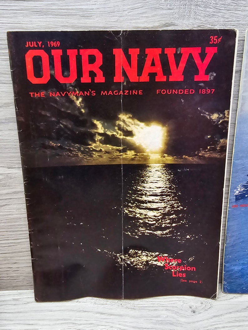 1968 1969 Our Navy Military Magazine Lot von 2 Junk Journal Bild 2