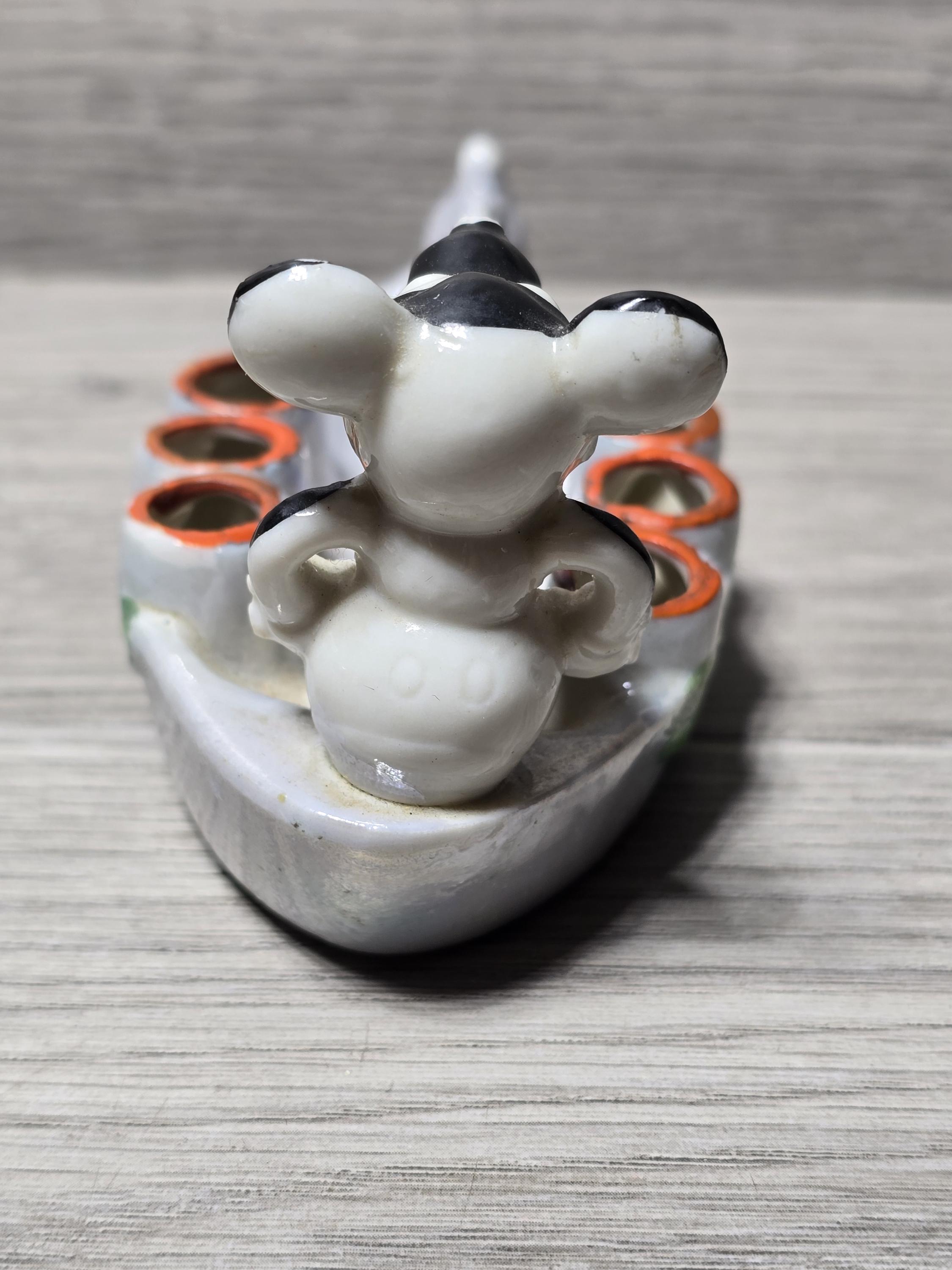 1930s RARE Disney Mickey Mouse Bisque Lusterware Cigarette Ashtray