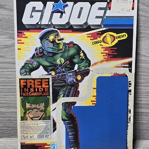 Tarjeta de archivo completa sin cortes ARAH Night Viper v1 de 1988 de G.I. Joe