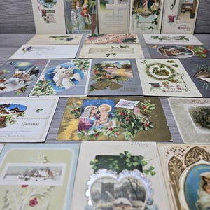 c1900s Holiday Postcard Lot of 24 Postcards - 1 Cent Stamps Christmas Easter etc