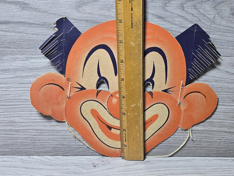 1950s Vintage Cereal Cardboard Box Back Halloween Fun Mask Clown - Etsy