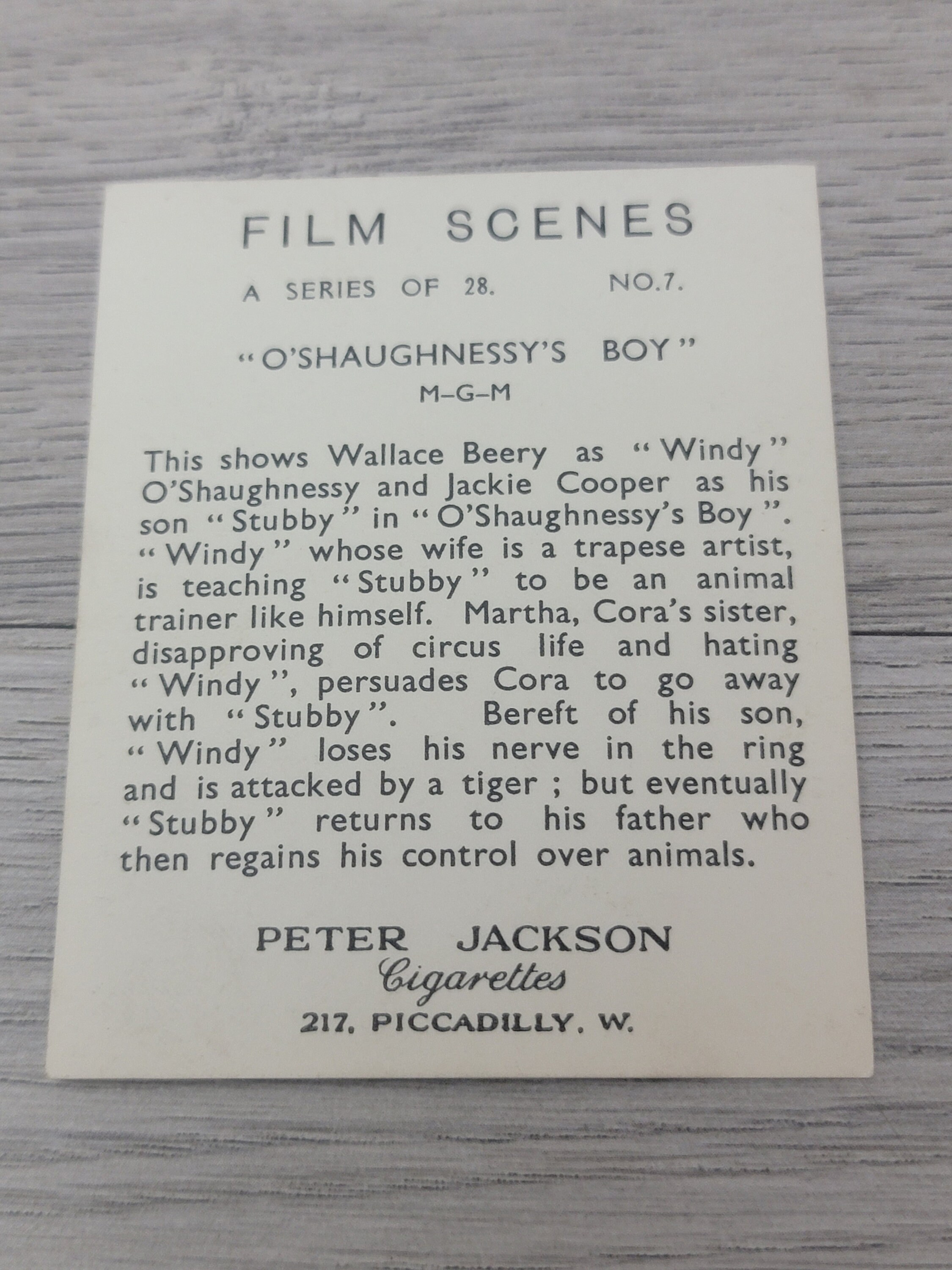 1936 RARE Peter Jackson Film Scenes Cigarette Card Lot of 5 Cards James  Cagney