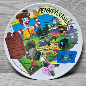 Ronald McDonald Pennsylvania McDonald&#39;s 9.5&quot; Melamine Plate