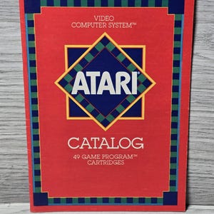 Katalog för spelkassetter till Atari 2600 från 1982