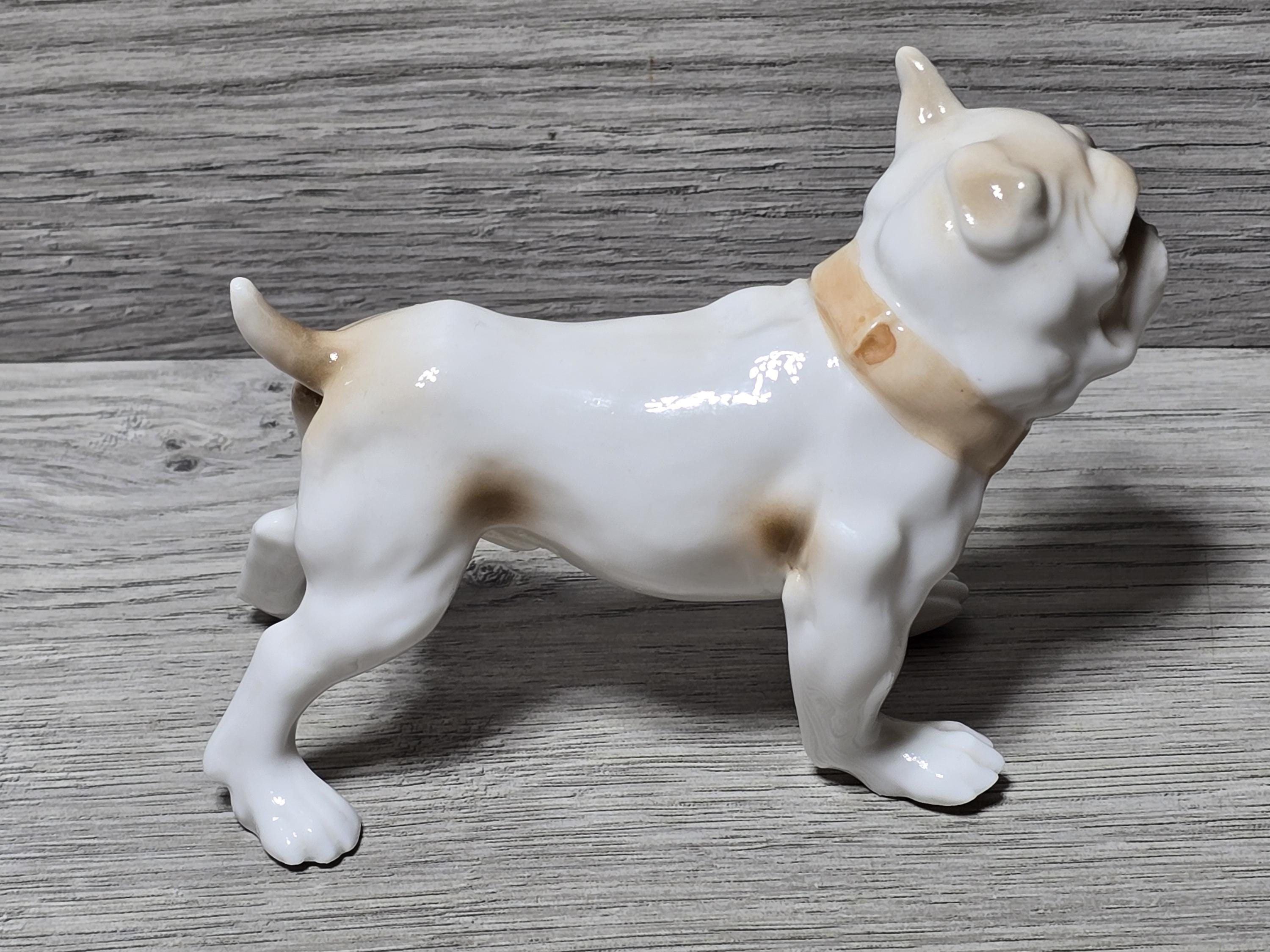 当時物　FUNNY BULL DOG　フィギュア 1960s Vintage Porcelain Bulldog Comical Figurine Side Eye