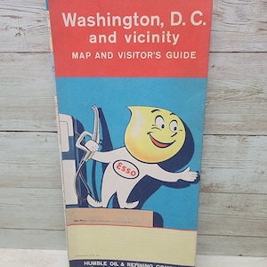 Esso Humble Oil Petroliana-routekaart uit de jaren 60, Washington DC