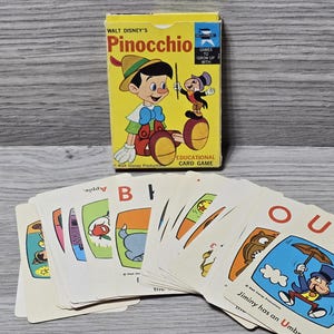 Juego de cartas educativo Pinocho 1968 Walt Disney Productions de EDU CARDS