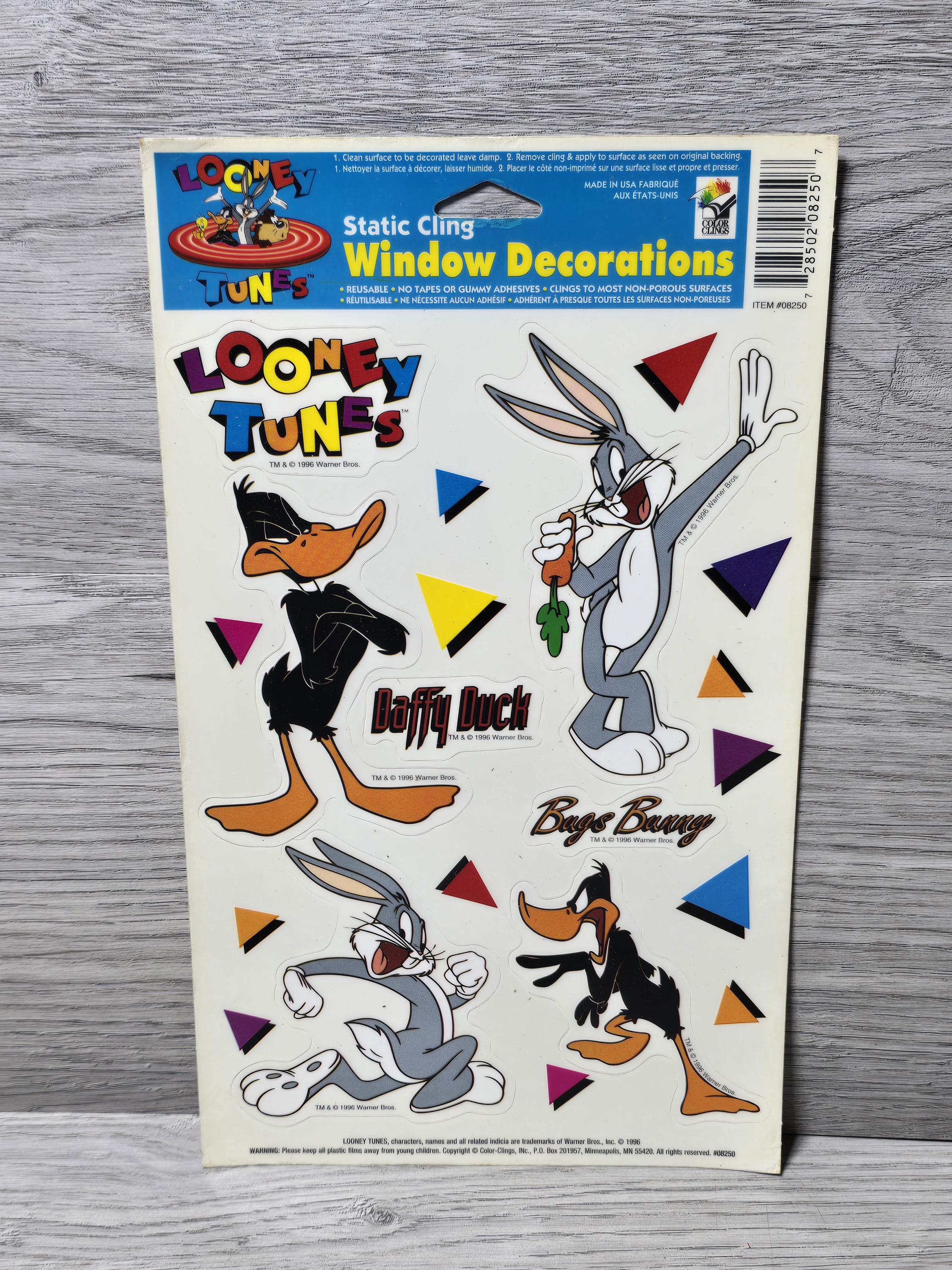 1996 Warner Bros Looney Tunes Static Cling Window Decoration Bugs