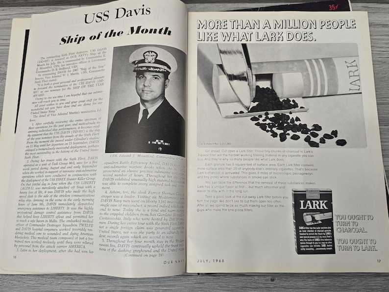 1968 1969 Our Navy Military Magazine Lot von 2 Junk Journal Bild 6