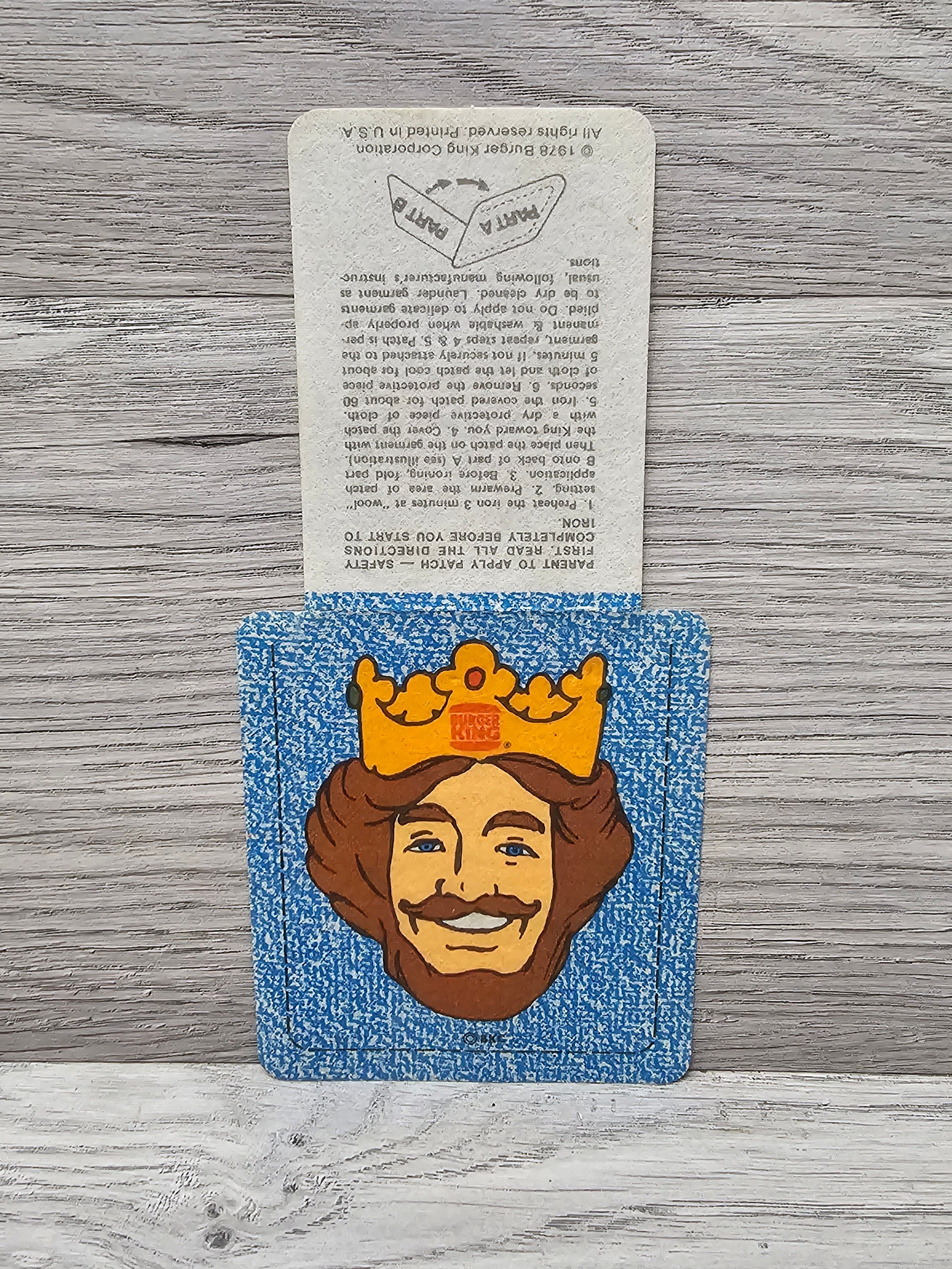 1978 Burger King BK Graphic Collectible Iron on Patch - Etsy
