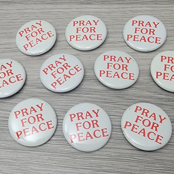 1990s Pray For Peace War Protest Button Lot of 10