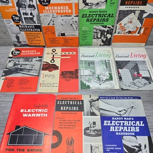 1950er Jahre Ephemera Junk Journal Lot von 11 Heften Broschüren