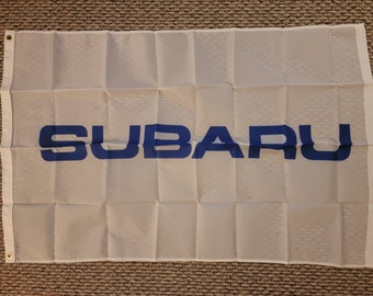 1980s NOS Subaru Autohändler Flagge Gas Öl Werbeschild 7x10 Meter