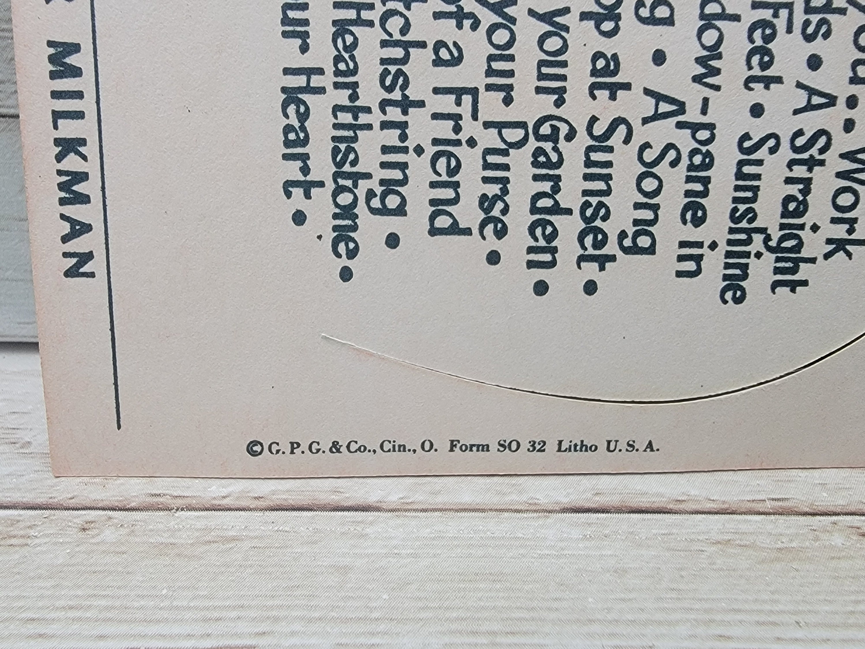 1950s Merry Christmas Card From Your Milkman Doorknob Hanger 3