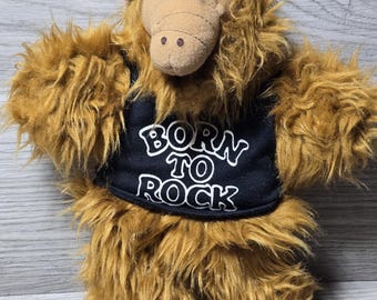 1988 Alf Plush Hand Puppet Born to Rock Alien