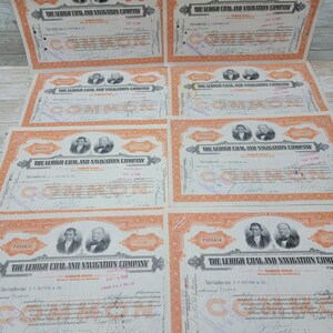 1937 Lehigh Coal Company Common Stock Lot of 8