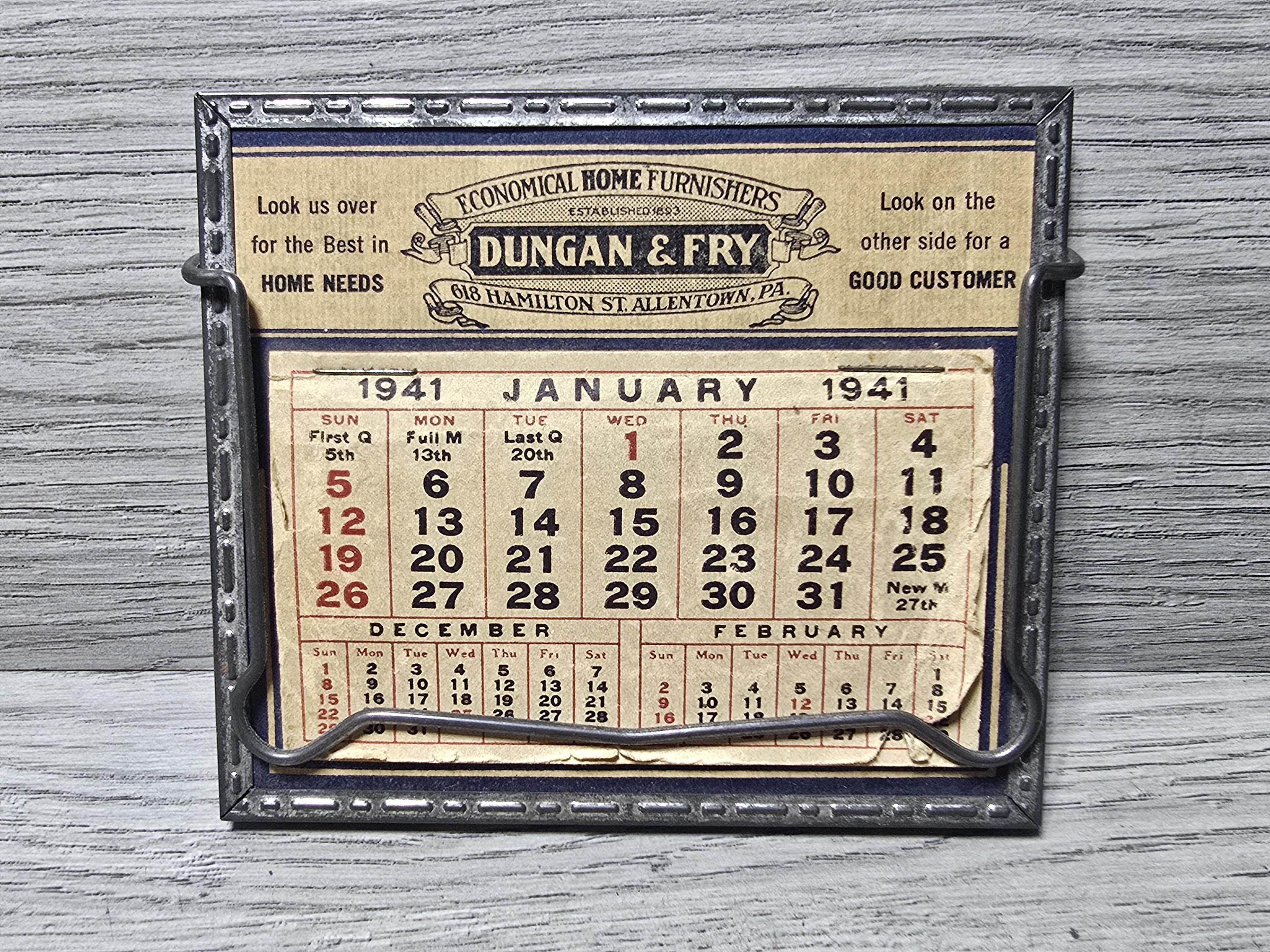 Vintage Calendar 1940s - Etsy