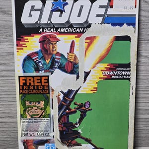 Tarjeta de archivo sin cortes ARAH Downtown de 1988 de G.I. Joe
