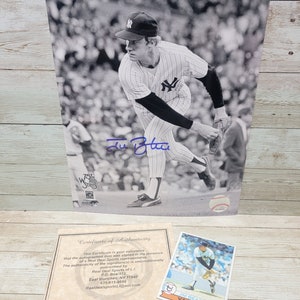 Jim Beattie Yankees Signed Autographed 8x10 Plus 1979 Rookie Card