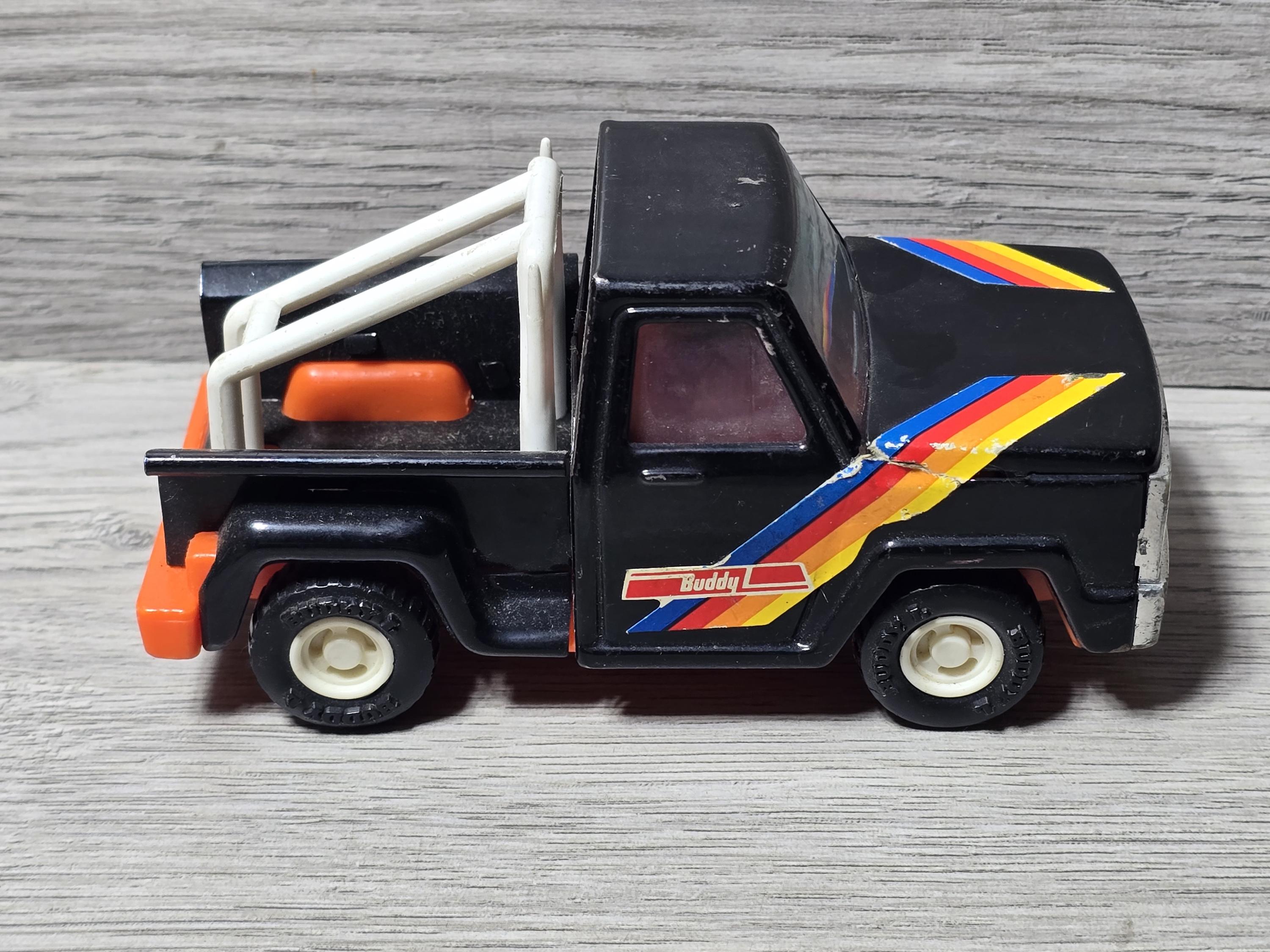 Vintage Buddy L Black Metal Stepside Pickup Truck Toy Made in