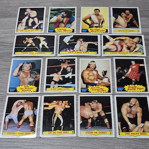 1985 Topps WWF Wrestling Card Lot von 15 Karten Rowdy Piper Rookie etc