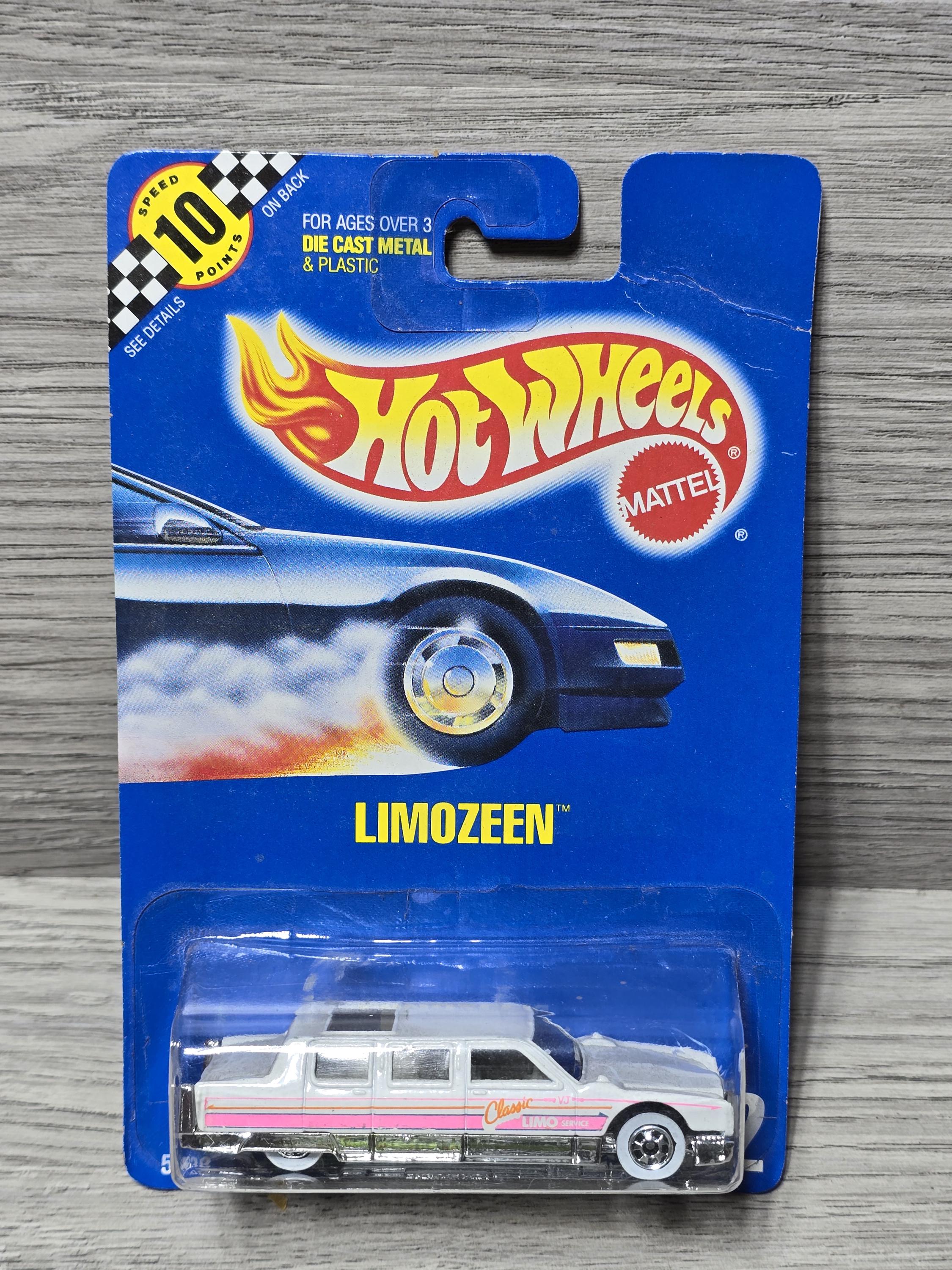 1990 Hot Wheels Limozeen White Custom Limo Limousine Speed