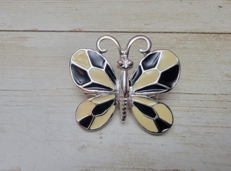 Beautiful Vintage Enameled Butterfly Label Pin Brooch - Etsy