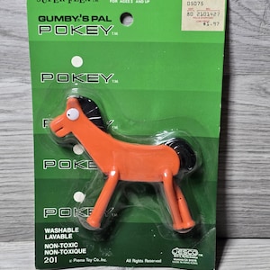1980s Vintage Gumby Pal POKEY Super-Flex Jesco Prema Toy New in Package