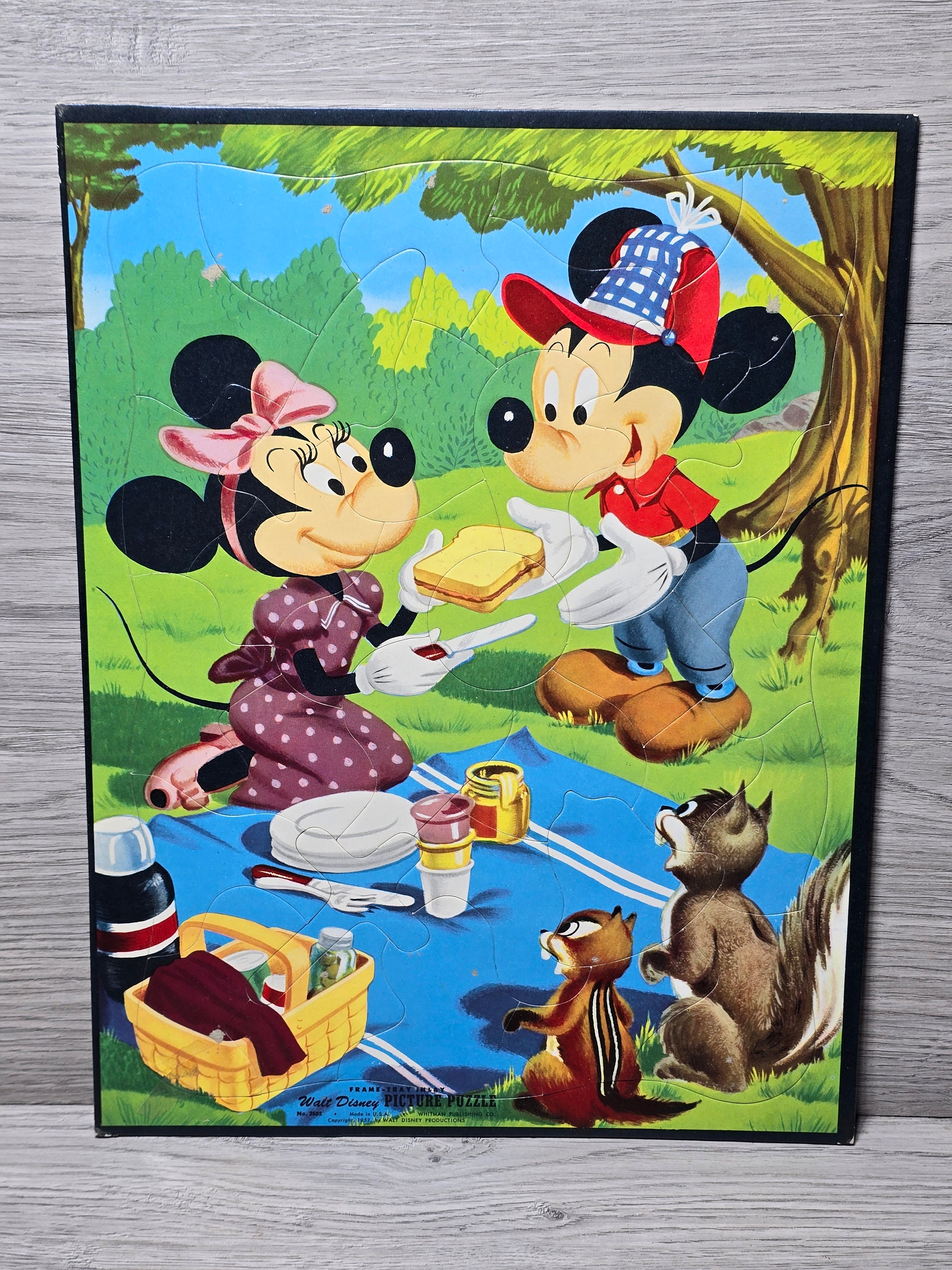 1952 Mickey Mouse Walt Disney Productions Tray Puzzle Whitman