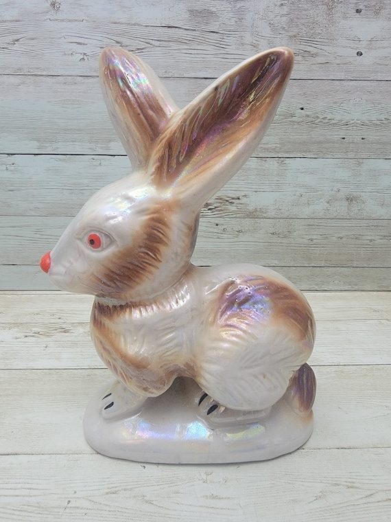 1960s Wild Rabbit Porcelain Figurine Lustreware Made in Brazil - Etsy