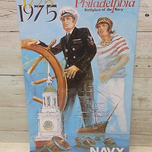1775-1975 Philadelphia Birthplace of Navy 9&quot;x5.5&quot; Recruiting Advertising