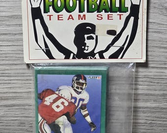 Paquete de cromos sin abrir del set del equipo de fútbol americano NY Giants de 1991