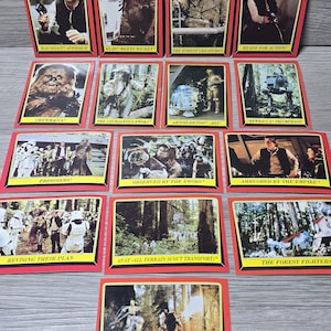 Lote de 15 cartas de Topps Star Wars Return of the Jedi 1983