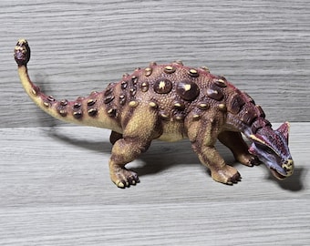 Modelo de plástico duro de goma del dinosaurio Ankylosaurus de Collecta Deluxe