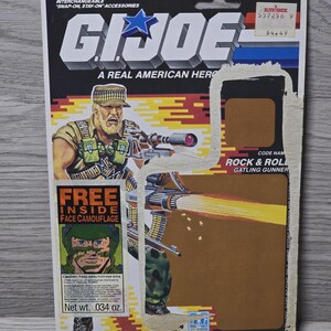 1988 G.I. Joe ARAH Rock & Roll Full Uncut File Kartenrückseite