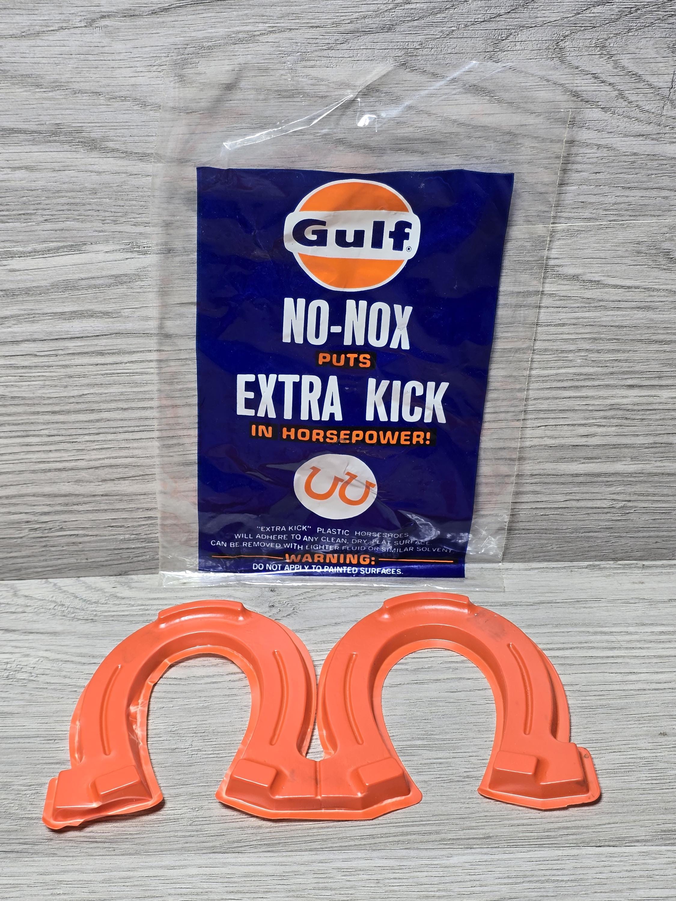 Vintage Gulf No Nox Extra Kick Plastic Horseshoe Gas Station