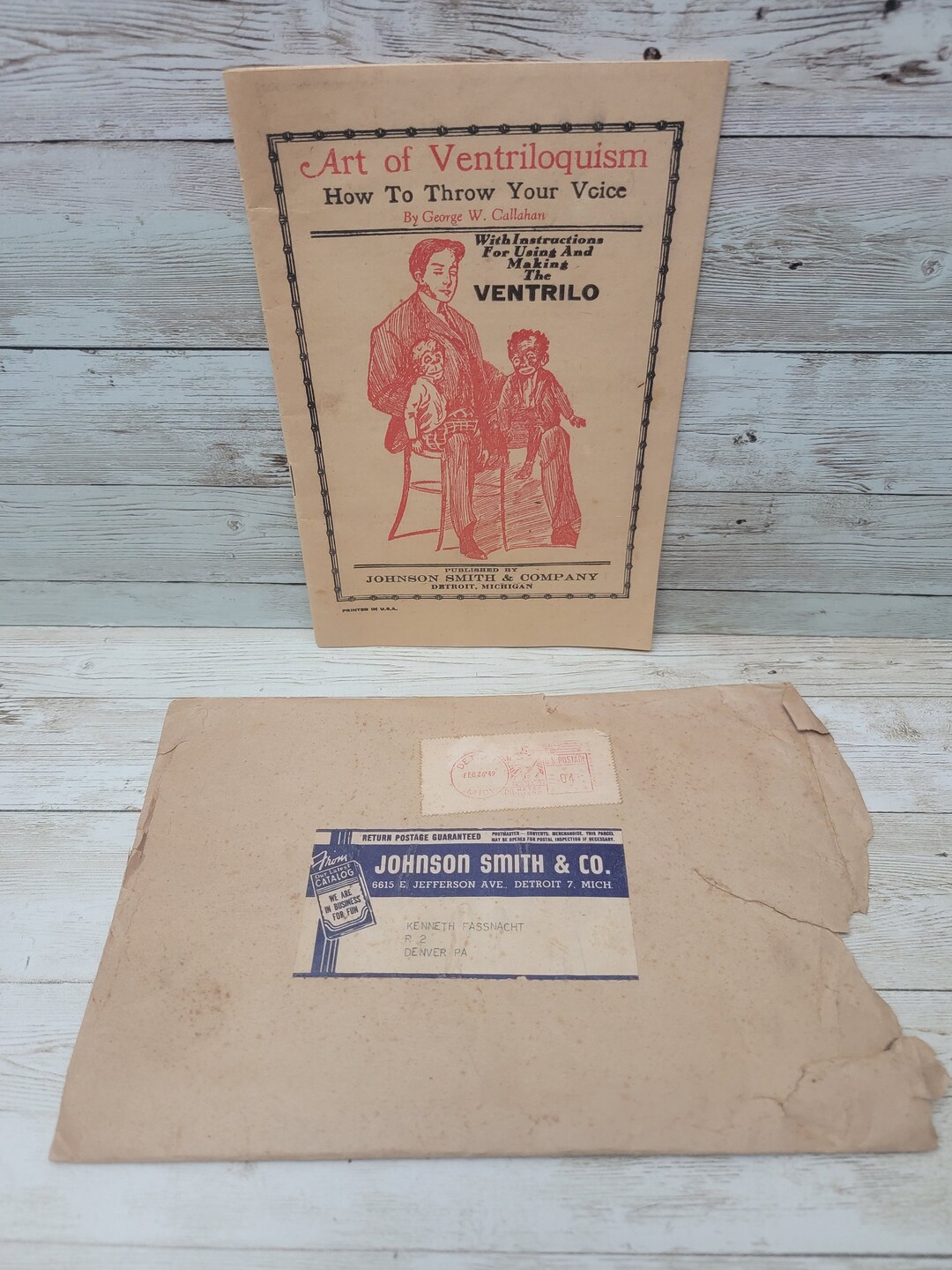 1940s Art of Ventriloquism How to Throw Your Voice W/ Original Envelope
