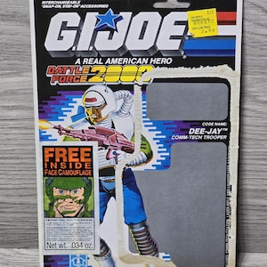 Tarjeta de archivo completa sin cortes de Dee Jay ARAH de GI Joe de 1988