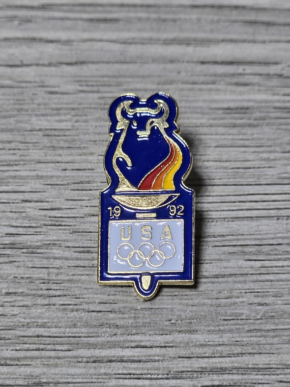 Pin's Revers De Chapeau Boxe Olympique, USA, Jeux De Barcelone 1992, Vintage