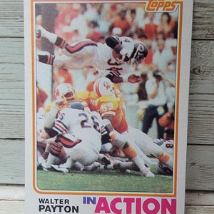 Cartão colecionável Topps Walter Payton #303 Chicago Bears de 1982